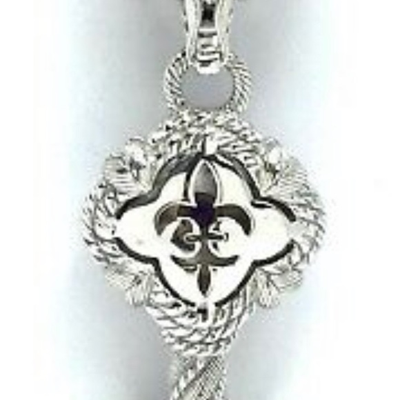 Judith Ripka Heart Key pink & Amethyst pendant - Picture 5 of 5